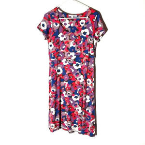 Boden Poppy Floral Short Sleeve Jersey Knit Dress Size 10R